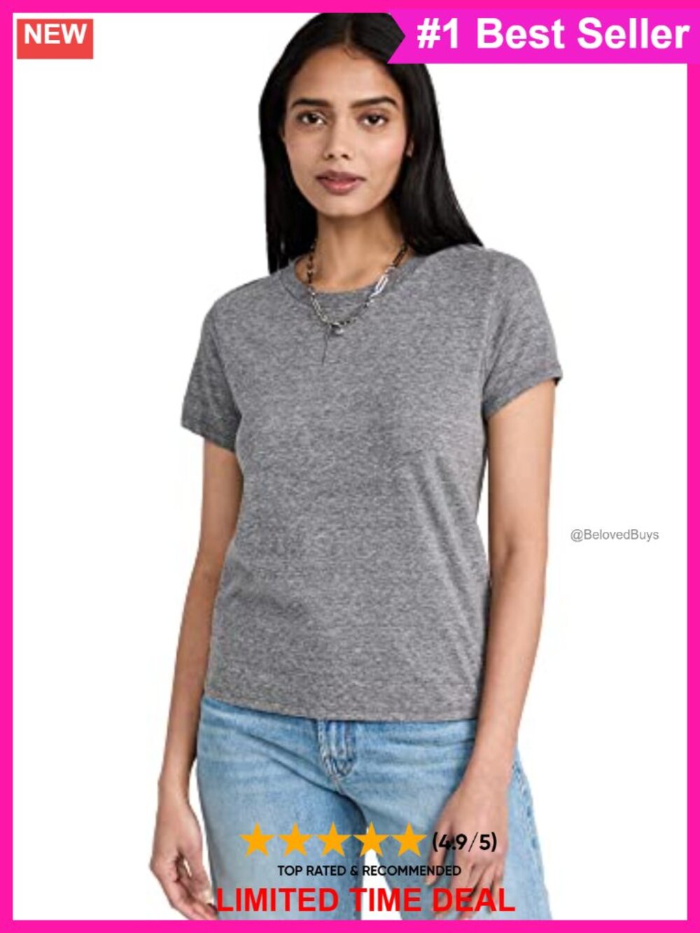 Mother Women's The Lil Goodie Goodie Tee Crew Neck Short Sleeve Boxy